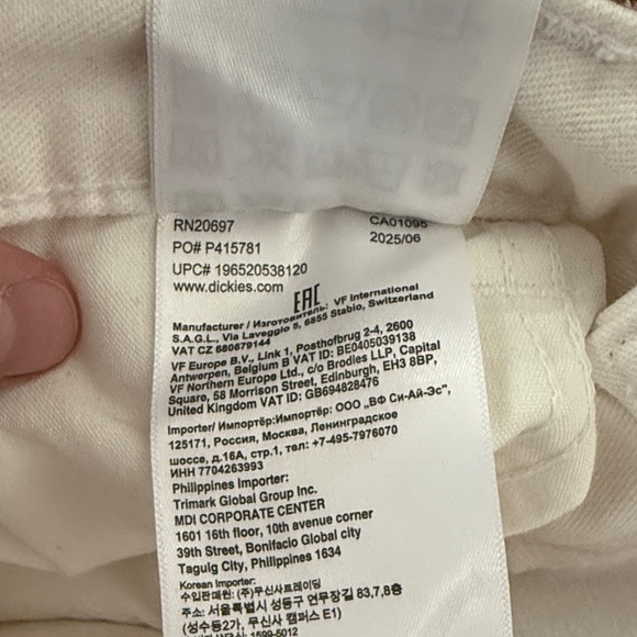 Dickies White Carpenter Pants - Picture 4 of 6